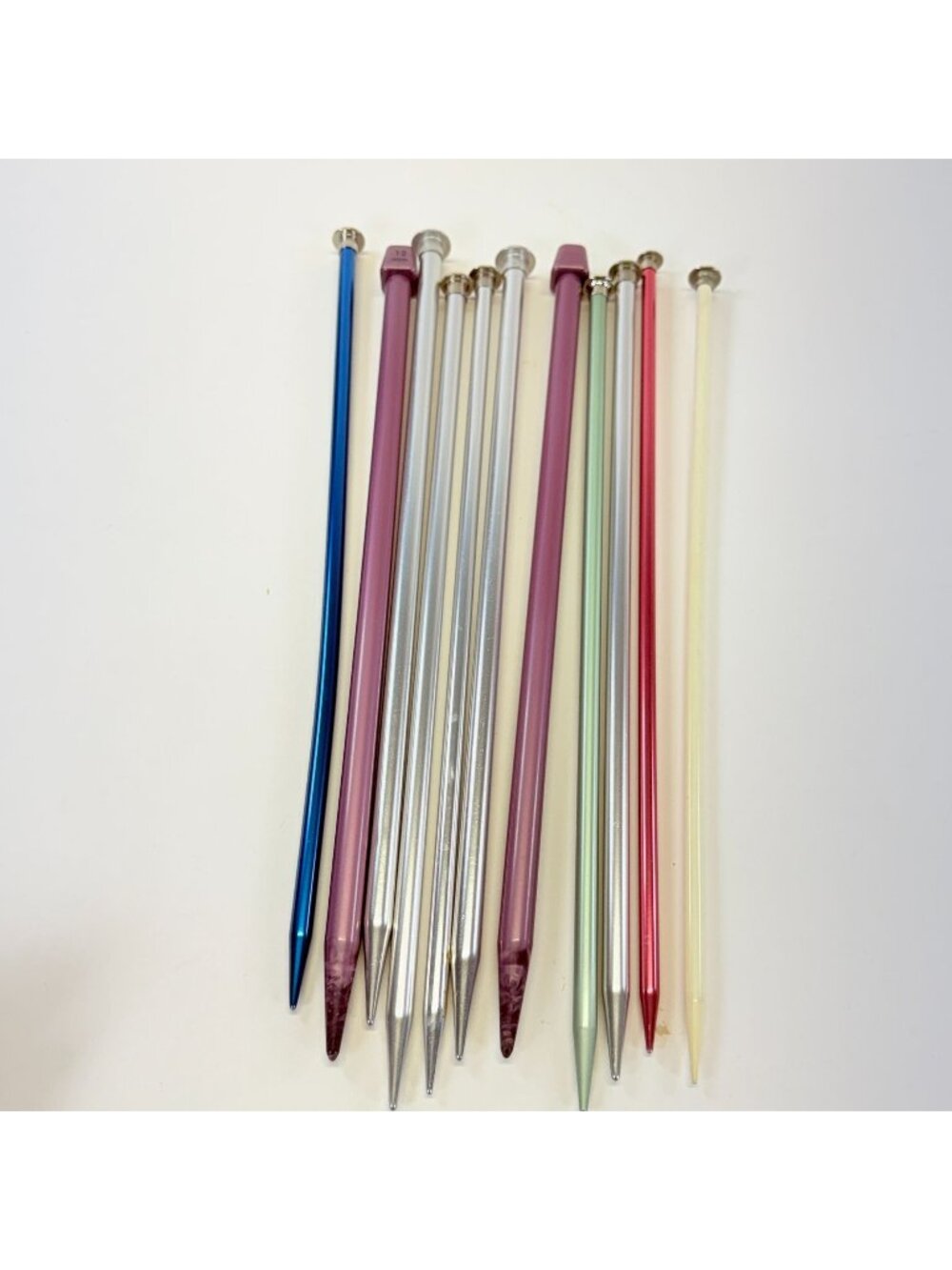 Vintage 11 Boye, Susan Bates Aluminum & Plastic Straight Knitting Needle